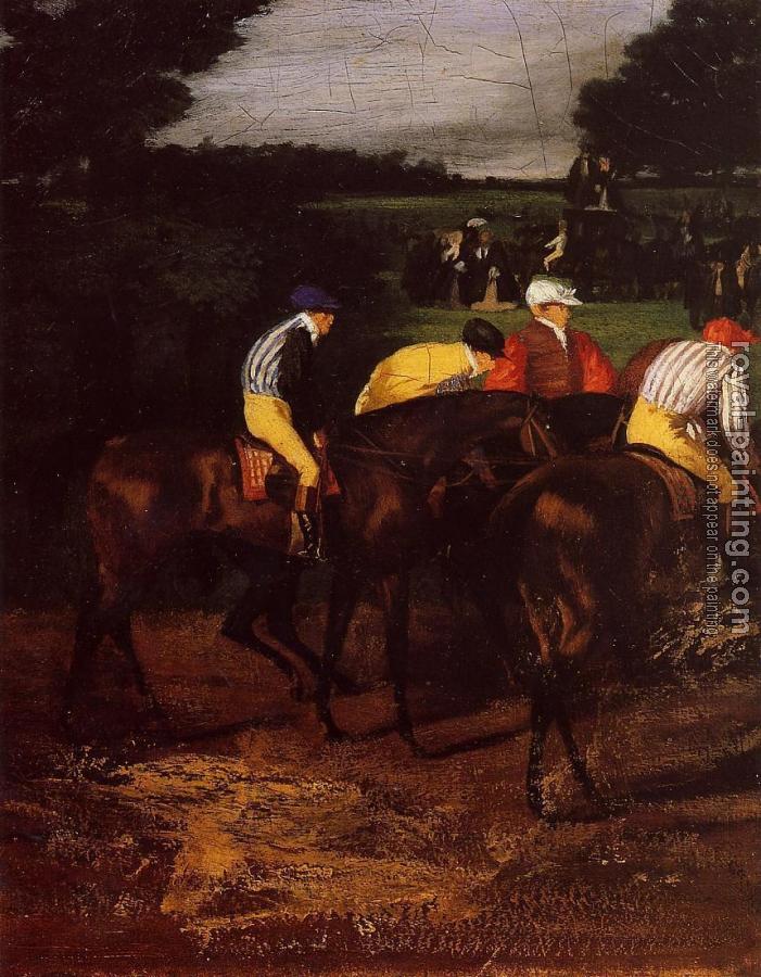 Edgar Degas : Jockeys at Epsom